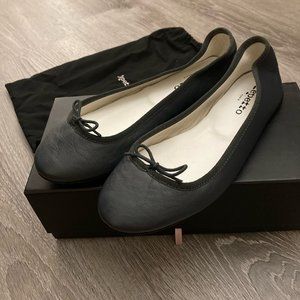 REPETTO Cendrillion Ballerina Flat Shoes Asphalt Gray Size 38 New With Box